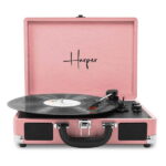 פטיפון Bluetooth מזוודה עם רמקולים סטריאו מובנים Harper HRT-8