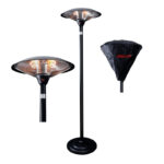 פטריית חימום חשמלית 1500W/3000W בגימור שחור + כיסוי אמגזית Amgazit