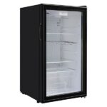 מקרר ויטרינה 90 ליטר זכוכית שחור כולל אחסון יין Peerless BC-90 BGP