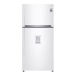 מקרר מקפיא עליון לבן עם קיוסק מים אל ג'י LG GL-F682HQHL