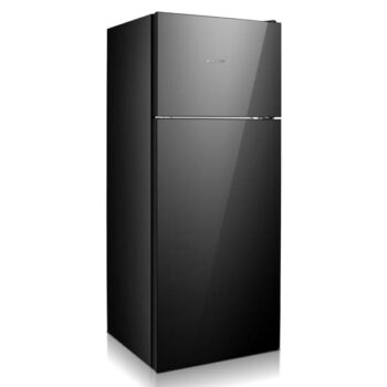 מקרר מקפיא עליון 210 ליטר ציפוי זכוכית שחור פירלס Peerless BCD-210 G BLK