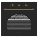 תנור בנוי 60 רטרו שחור סונאב Sonab SN 550 R BLK ב-999 ₪ בלבד