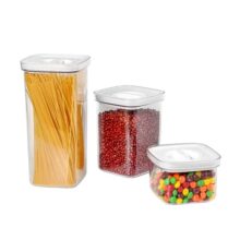 סט 3 קופסאות אחסון עם נעילת ואקום לבן Bpatent בי פטנט ב-45 ₪ בלבד