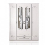 ארון בגדים 4 דלתות 2 מגירות דגם לינדה Twins Design טווינס דיזיין רק 1945 ₪